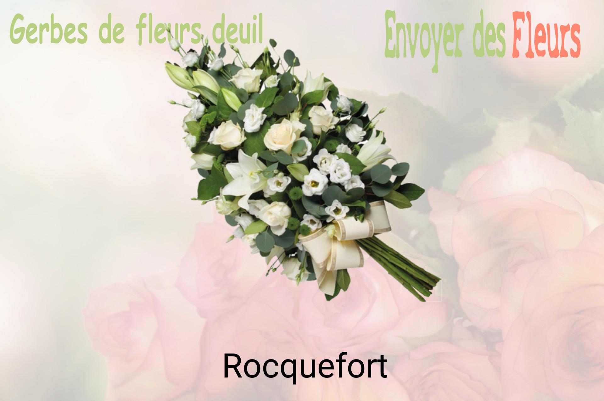 Gerbe de fleurs de deuil livrée à Rocquefort